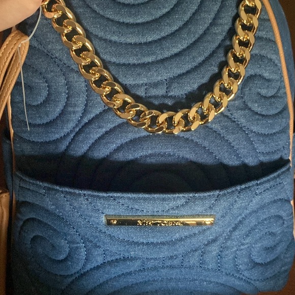 Betsey Johnson denim book-bag /purse w/ clutch… main image 5